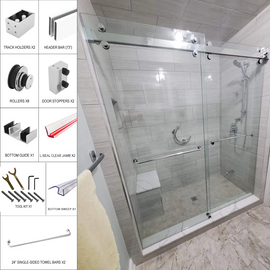 Shower Sliding Door Kits - Cami Series (PS, BS, MBL, SB)