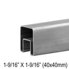 [CR40SQ] Caprail - 19' - 40 mm carré (SS316) - Acier inoxydable brossé