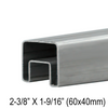 [CR60X40] Caprail - 19' - Rectangle 60 X 40 mm (SS316) - Acier inoxydable brossé
