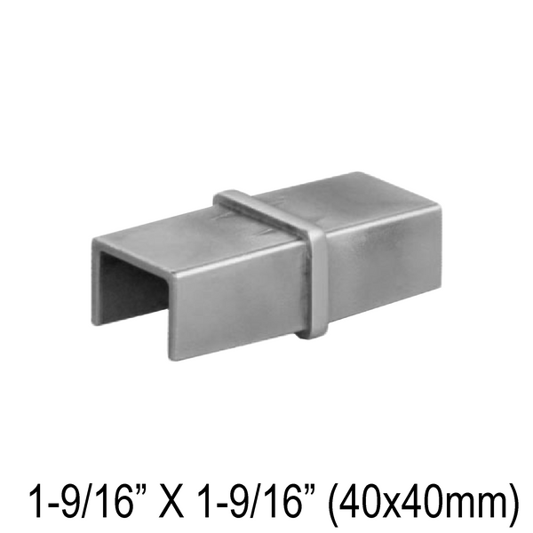 [CE40F180] Caprail - Coude - Carré 40 mm - Fixe 180°