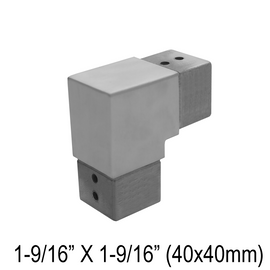 [CE40] Elbow For 40mm Square Caprail - Fixed 90° Vertical (BS, MBL)