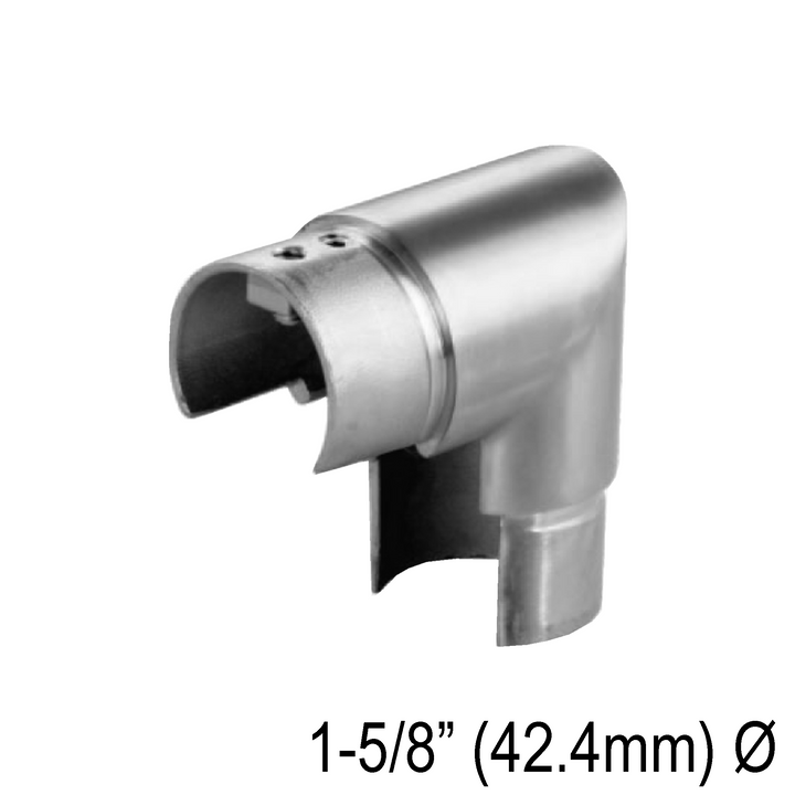 [CE42.4F90V] Caprail - Elbow - 42.4mm Round - Fixed 90° Vertical