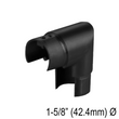 [CE42.4] Elbow For 42.4mm Caprail - Fixed 90° Vertical (BS, MBL)