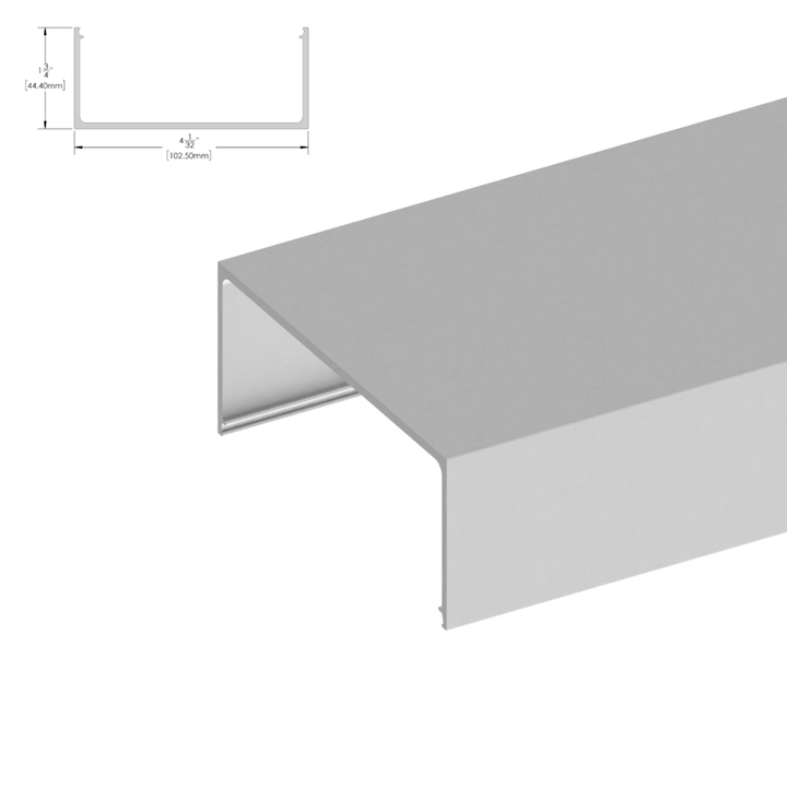 [DLUX4H120] Système d'en-tête - 1-3/4 x 4" - En-tête - Longueur 120"