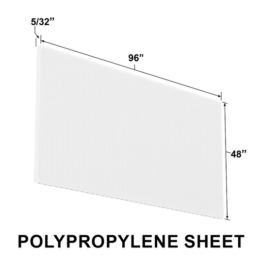 Feuille de gabarit - Plastique ondulé polypropylène - (96" X 48" X 5/32")