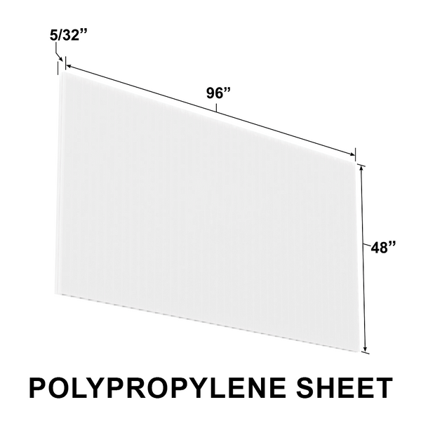 Templating Sheet - Polypropylene Corrugated Plastic  - (96" X 48" X 5/32")