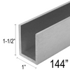 [CU1X1.5] Profilé en U commercial - 1 x 1-1/2 po (144 po) - Inox brossé anodisé