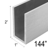 [CU1X2] Profilé en U commercial - 1 x 2 po (144 po) - Inox brossé anodisé
