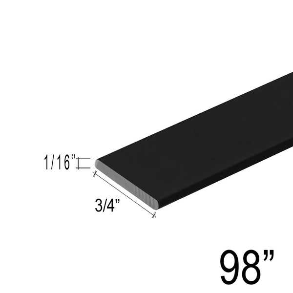 3/4" Flat Bar for Grid Showers (98") - (CH, BN, MBL, SA, SB)