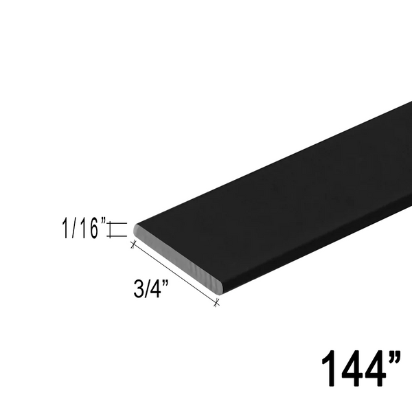 3/4" Flat Bar for Grid Showers (144") - (CH, MBL, SA, SB)