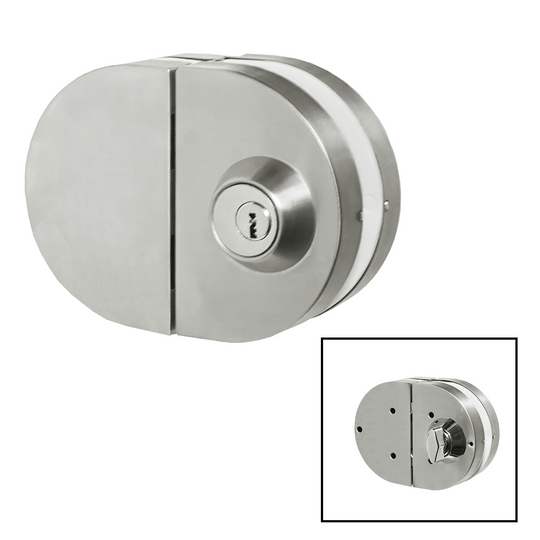 Serrure de porte en verre (série GDLRD) - Verre à verre RD - SLIP ON double face (BS, MBL)