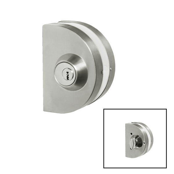 Serrure de porte en verre (série GDLRD) - Verre RD au mur - Double face (BS, MBL)