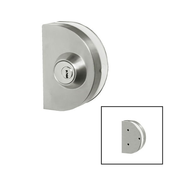 Serrure de porte en verre (série GDLRD) - Verre RD au mur - Simple face (BS, MBL)