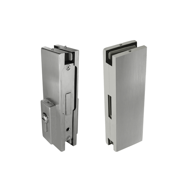 Glass Door Lock (GDLEU Series) - Patch Lock Set with Euro Style Cylinder (BS, PS, MBL)