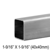 [HR40SQ] Main courante - 19' - Carré de 40 mm - Acier inoxydable brossé
