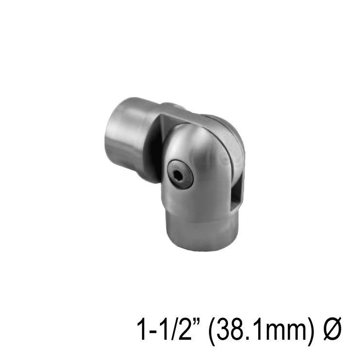 [E38.1ADJ90] Handrail - Elbow for 38.1mm Round Handrail - Adjustable 90°