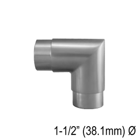 [E38.1] Coude pour main courante de 38,1 mm - En onglet 90° (BS, MBL)