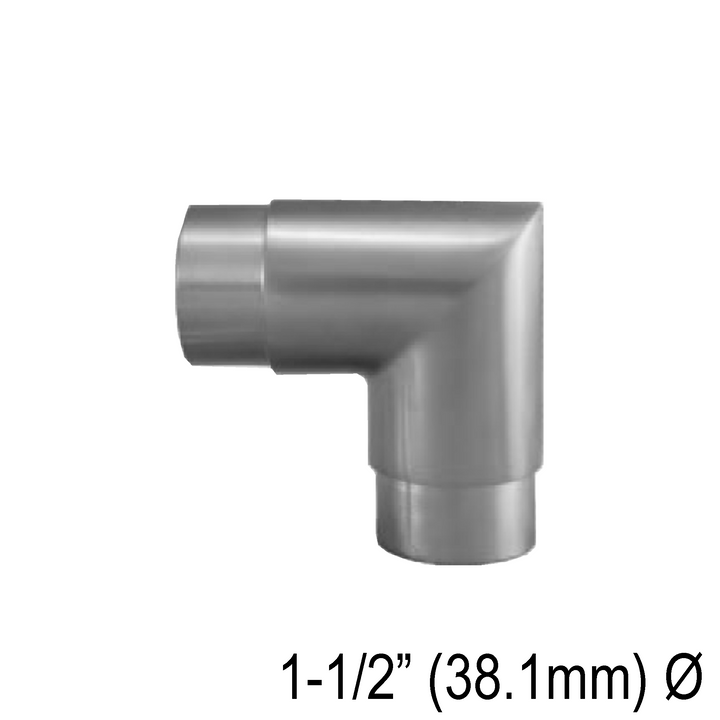 [E38.1MT90] Handrail - Elbow for 38.1mm Round Handrail - Mitered 90°