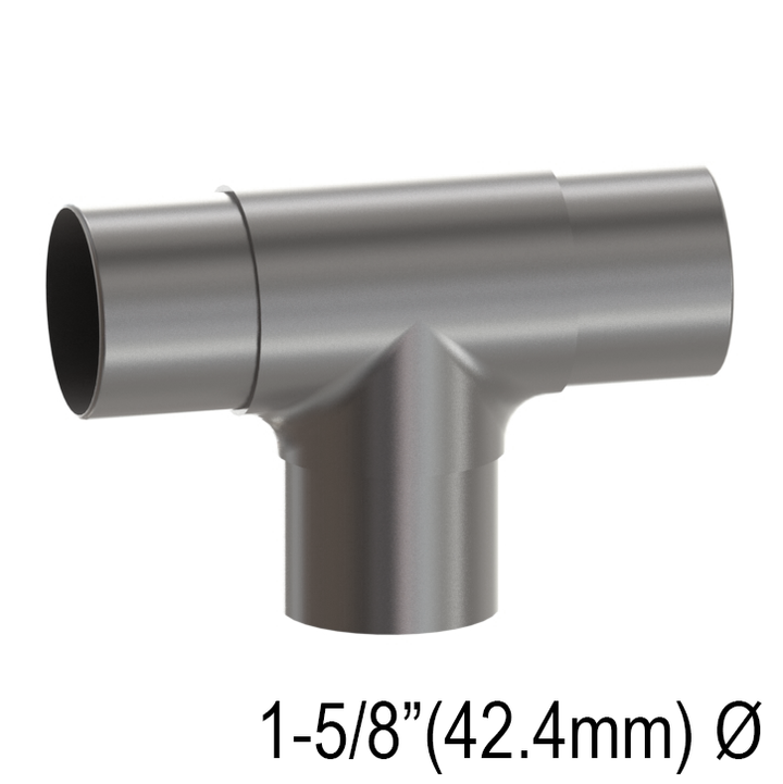 [E42.4] Coude pour main courante 42,4 mm - Forme en T 180° (BS)