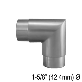 [E42.4] Coude pour main courante de 42,4 mm - En onglet 90° (BS, MBL)