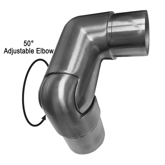 [E42.4] Coude pour main courante de 42,4 mm - Adj. Droite (BS, MBL)