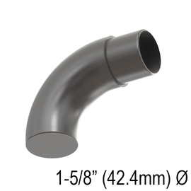 [END42.4] Embout pour main courante de 42,4 mm - Courbé (BS, MBL)