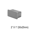 [END2X1] Embout de main courante pour main courante rectangulaire 2X1" - Acier inoxydable brossé