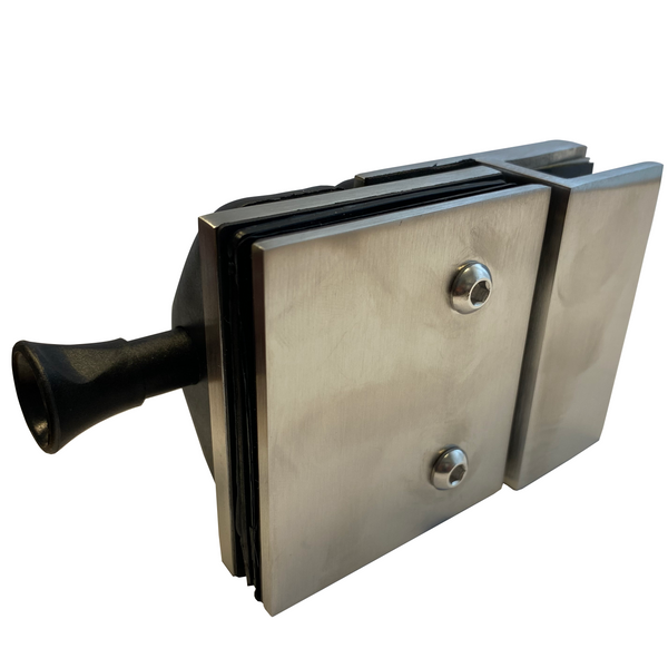 Pool Fencing Latch - Glass to Glass 180° (Inline) - SS316 (BS, MB)