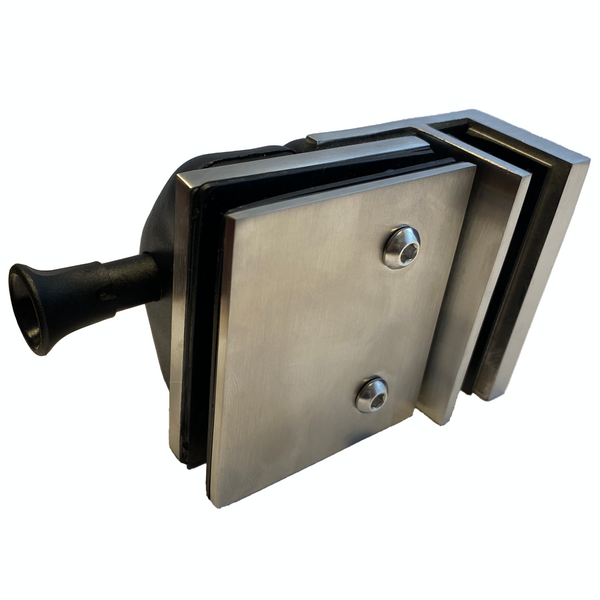 Pool Fencing Latch - Glass to Glass 90° (Corner) - SS 316 (BS, MB)