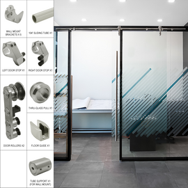 Commercial Sliding Door Kits - LAG Series - Wall Mount (BS, MBL, PS)