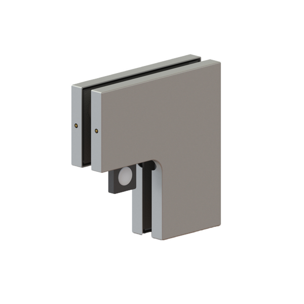 Patch Fitting (PFIT Series) -  Panel Glass to Glass - L-Shape Connector With Door Stopper (BS, PS, MB, SA, SB) [PFIT60]