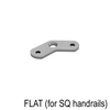 [FLATSAD135] Main courante - Selle - Plate pour main courante carrée - 135° - Acier inoxydable brossé