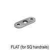[FLATSAD180] Main courante - Selle - Plate pour main courante carrée - 180° - Acier inoxydable brossé
