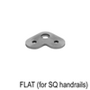 [FLATSAD90] Main courante - Selle - Plate pour main courante carrée - 90° - Acier inoxydable brossé