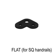 [FLATSAD] Railing Post Component - Handrail Saddle - Flat for Square Handrail - 90° (BS, MBL)