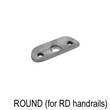 Railing Post Component - Handrail Saddle - for Round Handrails - 180° (BS, MB)