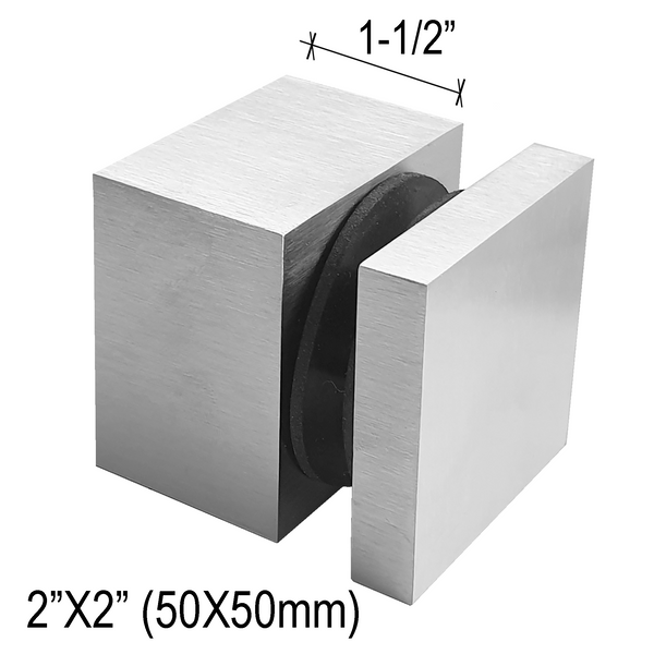 [SQSO] Square Solid Standoff - 2" X 1-1/2" Base Height - SS316 (BS, MBL)