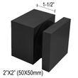 [SQSO] Square Solid Standoff - 2" X 1-1/2" Base Height - SS316 (BS, MBL)