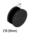 [SSO] Entretoise solide - 2" Ø˜ X 1/4" hauteur de base - SS316 - Ronde (BS, MBL)