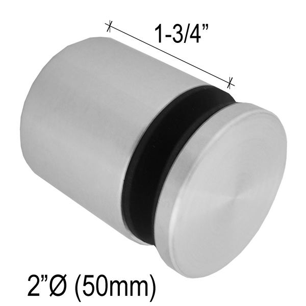 [SSO] Superior Series Solid Standoff - 2" Ø˜ X 1-3/4" Base Height - SS316 - Round (BS, MBL)