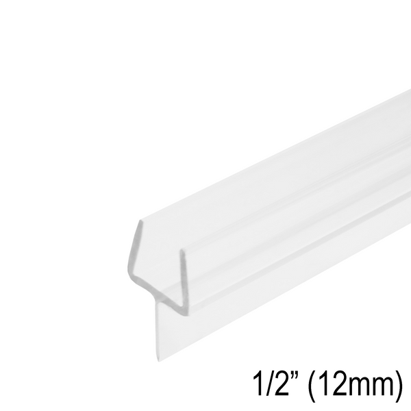 Sweep - 'Y' Seal for 1/2" Glass (95") (Ultra Clear, Black)
