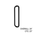 24" Tubular Commercial Pull - Back to Back (BS, PS, MB)