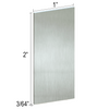 [CUEND1X2] Profilé en U commercial - Embout - 1 x 2" - Inox brossé anodisé