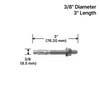[WEDGEANCHOR-3/8X3] Vis et boulons - 3/8" X 3" (Pour poteaux - Installation sur béton) - X1