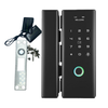 [DGDL] Serrure pour porte en verre - Serrure numérique pour porte en verre - Fixation murale et sur verre - Noir mat