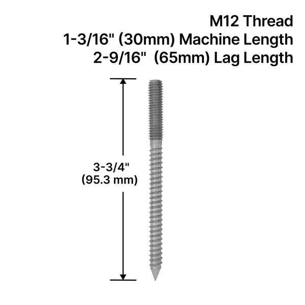 [HB12X3.75] Boulon de suspension pour entretoise rigide - M12 x 3-3/4"
