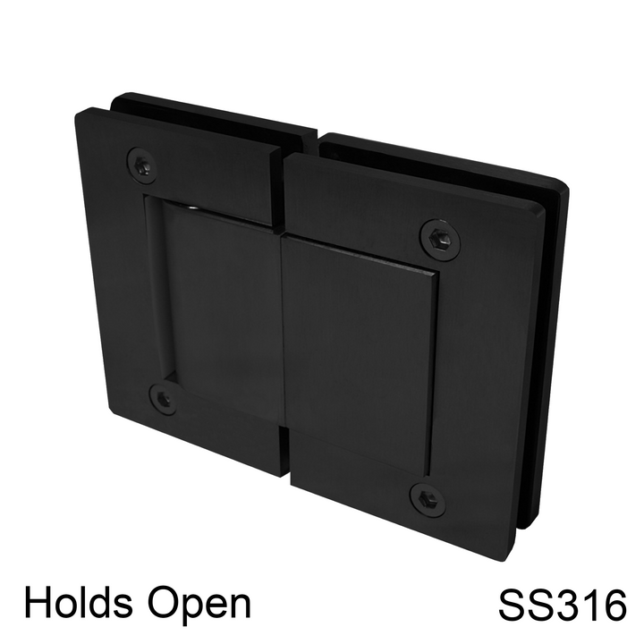 [HULK180HO] Hydraulic Hinge - 180° Glass to Glass - HO - Box of 2 - SS316