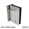 [HULK90NHO] Charnière hydraulique - 90° mur-vitre - NHO - Boîte de 2 - SS316 - Acier inoxydable brossé