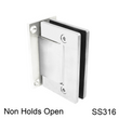 Hulk Hydraulic Hinge - 90° Wall to Glass - NHO - Box of 2 - SS316 (BS, PS, MBL)