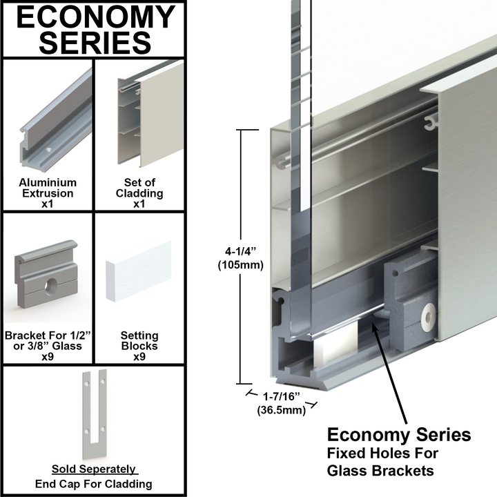 [MECU10LRG] Commercial U-Channel - 4-1/4" Cladding - 120" Length